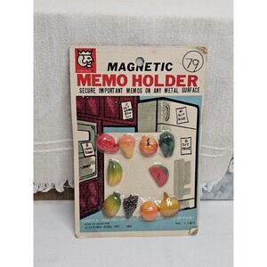 Vintage Kitchen King Magnetic Memo Fruit Holders Japan NIP